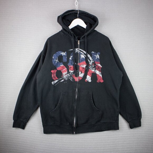 Sons Of Anarchy USA Logo Zip Up Hoodie 2012 XL - Picture 1 of 6